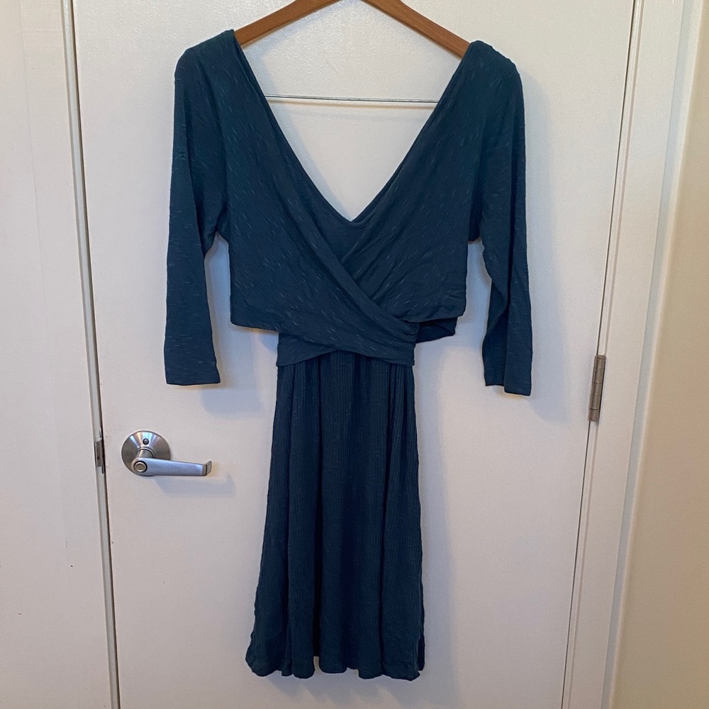 Anthropologie - Amadi- Elegant Teal Green Wrap Dress